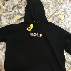 Golf logo black hoodie